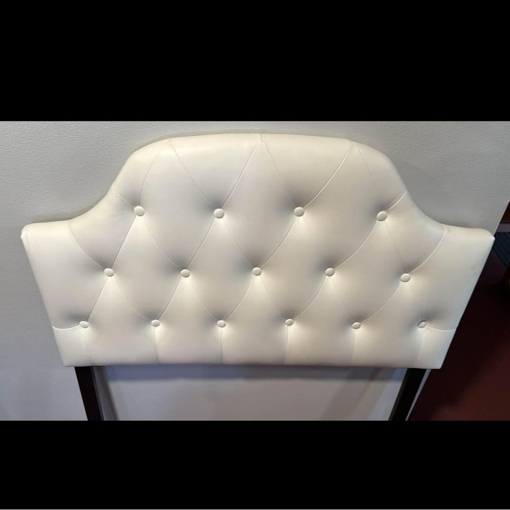 White twin headboard dorm